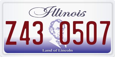IL license plate Z430507
