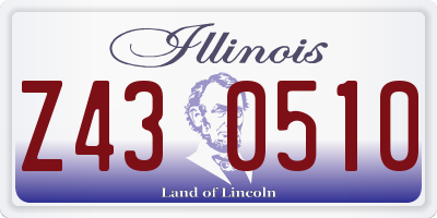 IL license plate Z430510