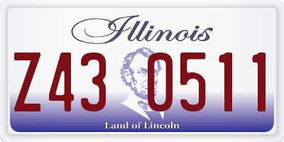 IL license plate Z430511