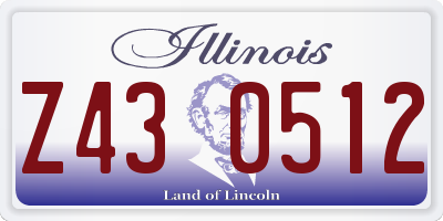 IL license plate Z430512