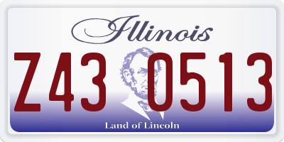 IL license plate Z430513