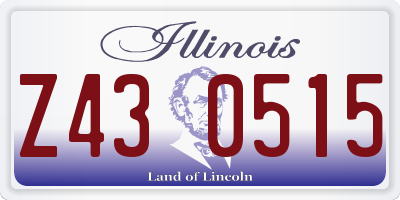 IL license plate Z430515