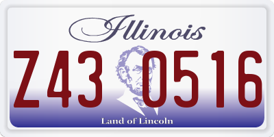 IL license plate Z430516