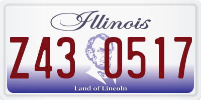 IL license plate Z430517
