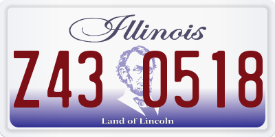 IL license plate Z430518