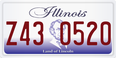 IL license plate Z430520