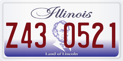 IL license plate Z430521