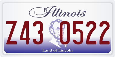 IL license plate Z430522