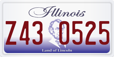 IL license plate Z430525