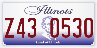 IL license plate Z430530