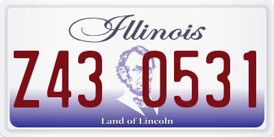 IL license plate Z430531