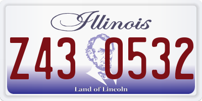 IL license plate Z430532