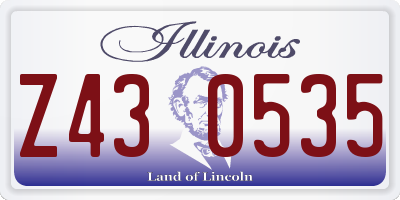 IL license plate Z430535