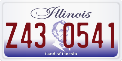 IL license plate Z430541