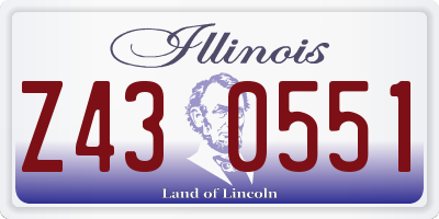 IL license plate Z430551