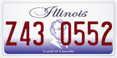IL license plate Z430552