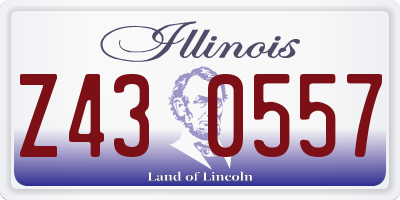 IL license plate Z430557