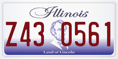 IL license plate Z430561