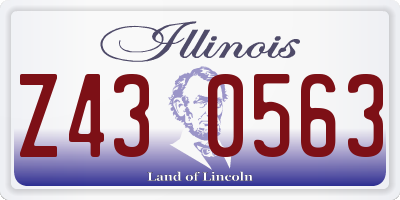 IL license plate Z430563