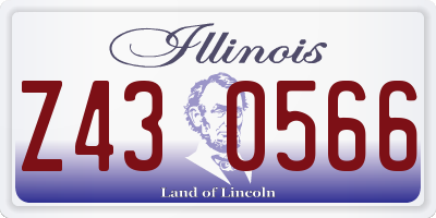 IL license plate Z430566
