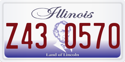 IL license plate Z430570