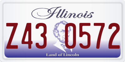 IL license plate Z430572