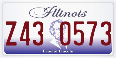 IL license plate Z430573