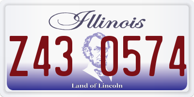 IL license plate Z430574