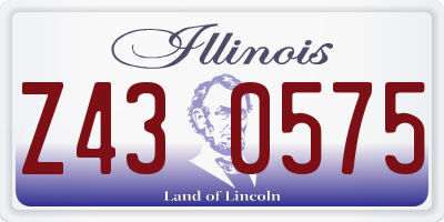 IL license plate Z430575