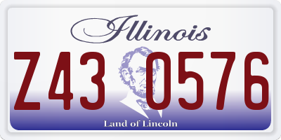 IL license plate Z430576