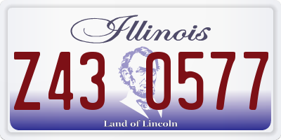 IL license plate Z430577