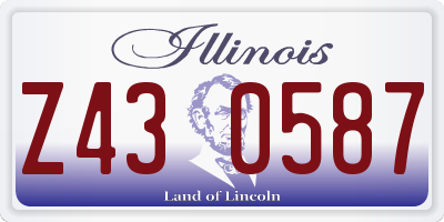 IL license plate Z430587