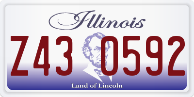 IL license plate Z430592