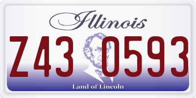 IL license plate Z430593