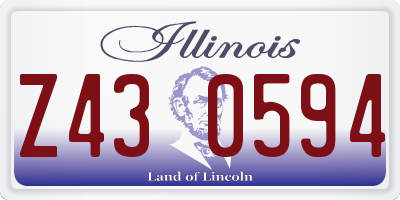 IL license plate Z430594