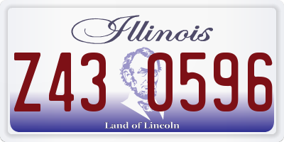 IL license plate Z430596