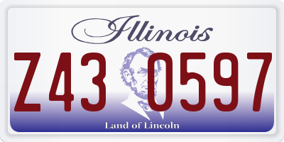 IL license plate Z430597