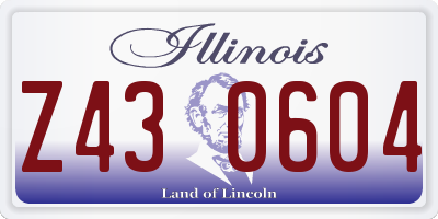 IL license plate Z430604