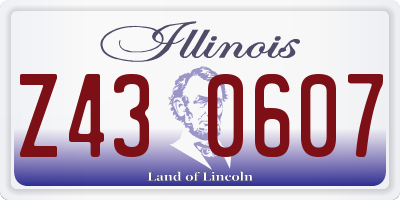 IL license plate Z430607