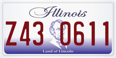 IL license plate Z430611