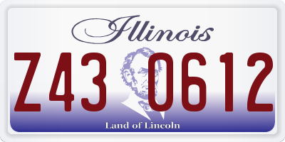 IL license plate Z430612