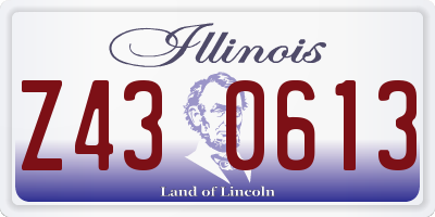 IL license plate Z430613