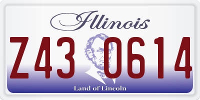 IL license plate Z430614