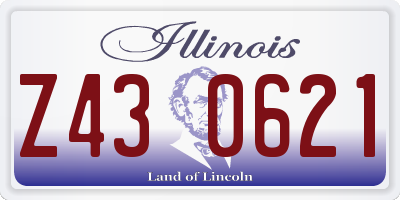 IL license plate Z430621