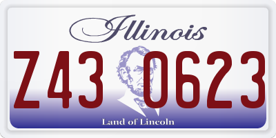 IL license plate Z430623