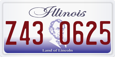 IL license plate Z430625
