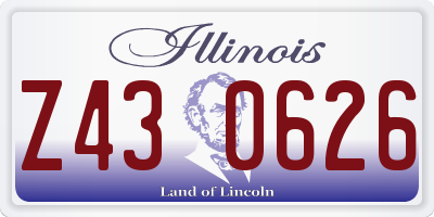 IL license plate Z430626