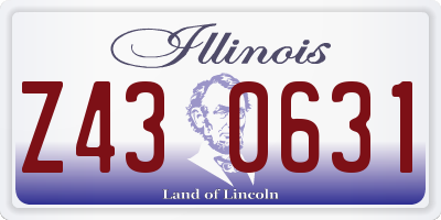 IL license plate Z430631