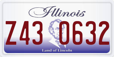 IL license plate Z430632
