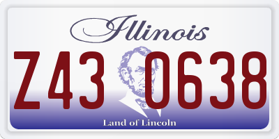IL license plate Z430638